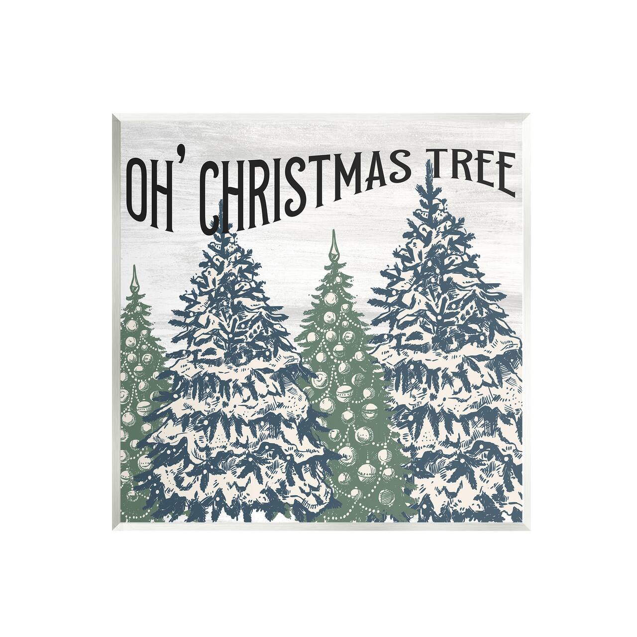 Stupell Industries Oh Christmas Tree Vintage Wall Plaque Art
